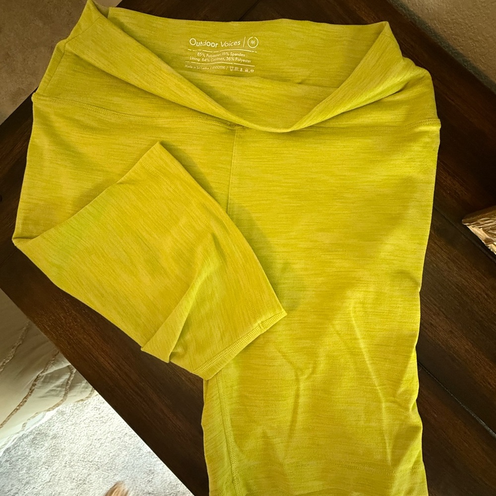 Outdoor Voices Lime Green Biker shorts